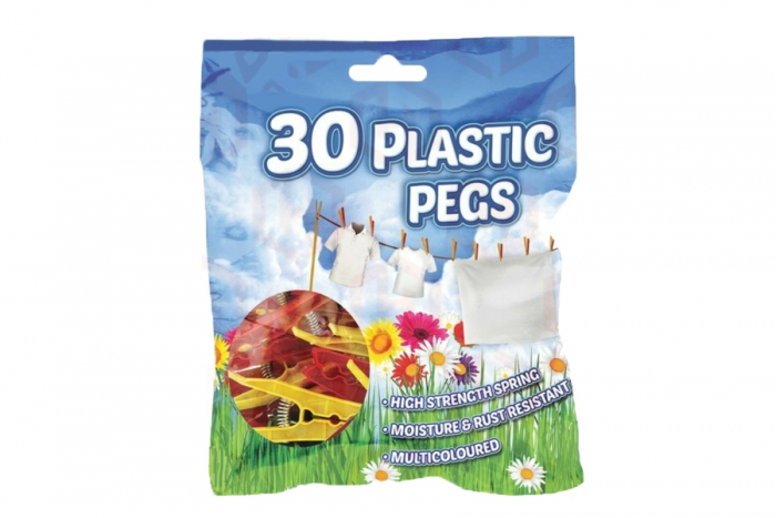 30 Clothes Pegs 