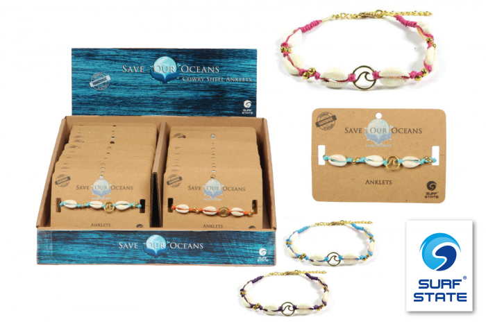 Save Our Oceans Cowrie Shell Anklet