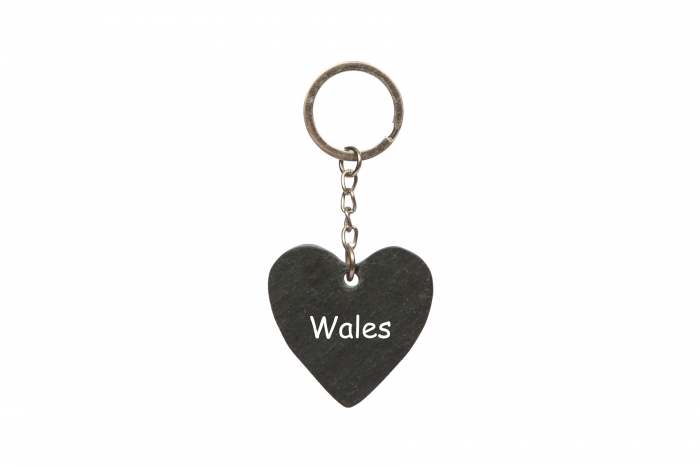 Slate Heart Keyring - Wales