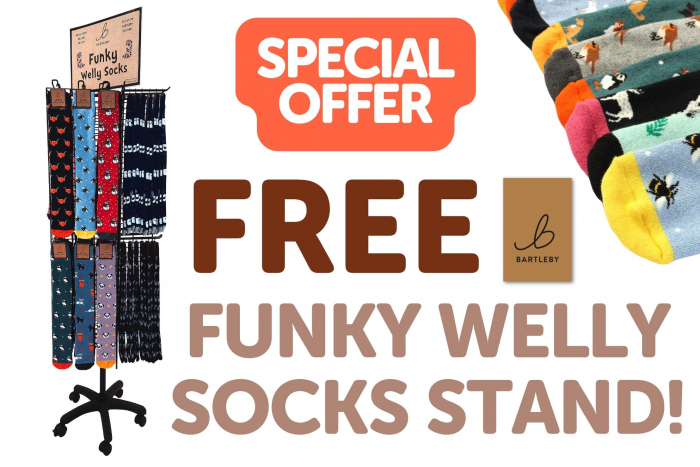 *FUNKY WELLY SOCKS STAND DEAL*