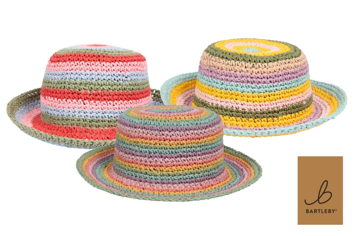 Colourful Stripe Girls Crochet Hat