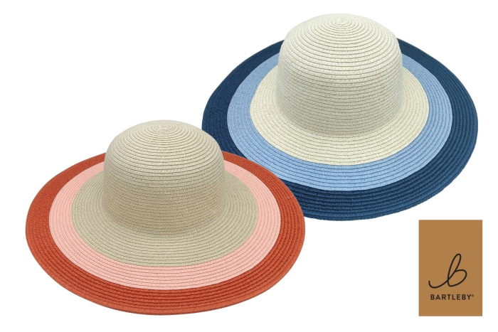 Ladies Colour Stripe Brim Hat