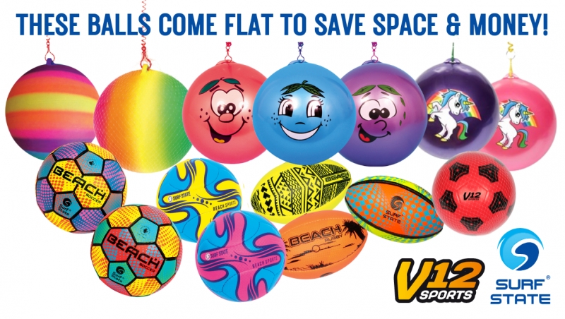 >>  THESE BALLS COME FLAT TO SAVE SPACE & MONEY !!  <<