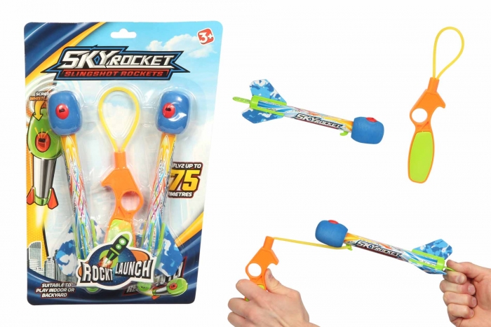 V12 Flying Rockets with Whistle - Carded