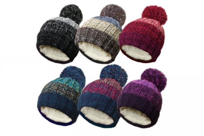 Unisex Marl Bobble Hat - Assorted