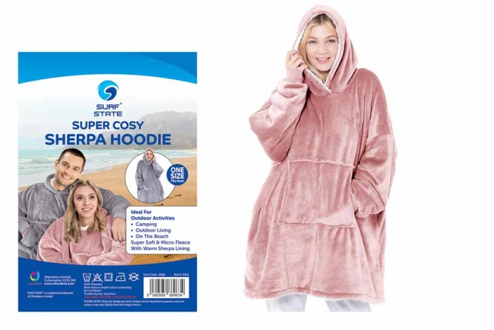 Deluxe Cosy Hoodie - Sherpa Lined