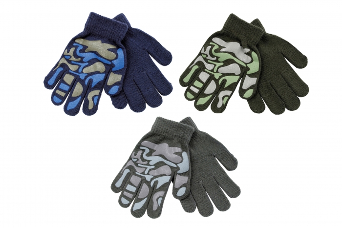 Boys Camo Magic Gripper Gloves