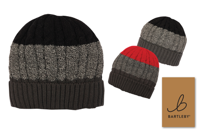 Men's Stripped Hat - Fleece Lined