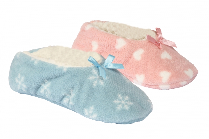 Ladies Sherpa Lined Slippers