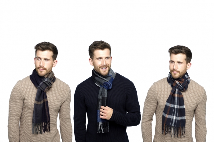 Men's Check Scarf 