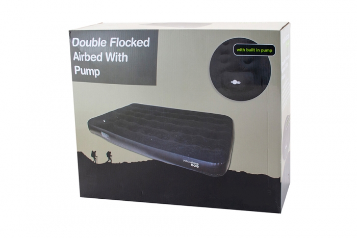 Double Flock Camping Mattress with Pump