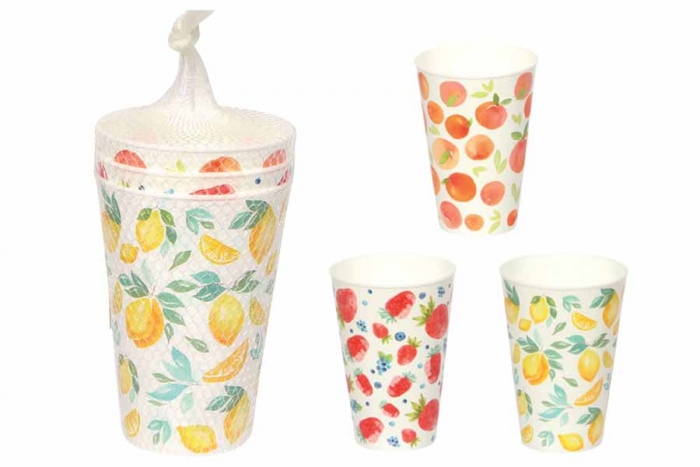Printed Picnic Beakers - Set Of 3