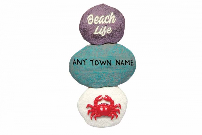 Pebble Stack & Crab Magnet 