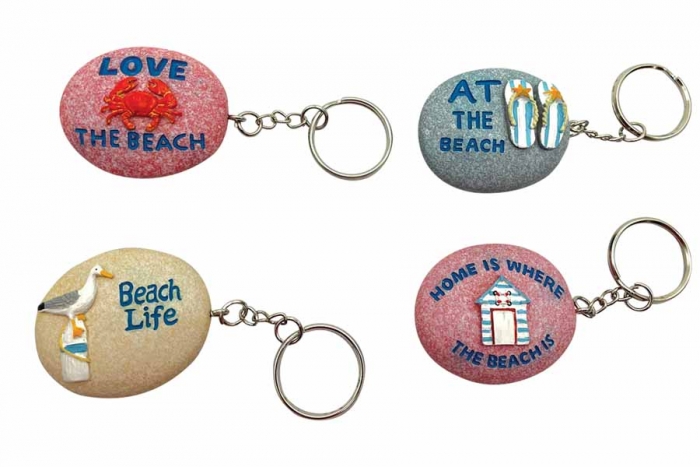 Pebble Key Ring - Assorted Designs 