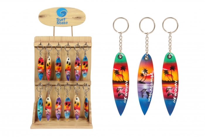 Surfboard Key Ring - Town Named 