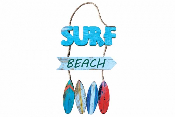 Surf Hanging Plaque - Wood