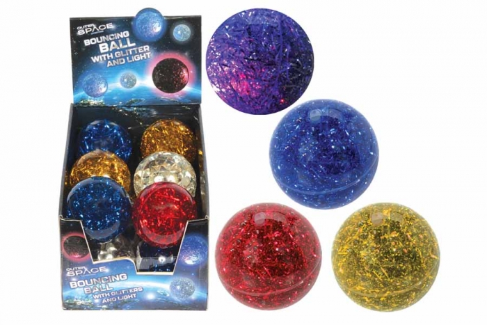 Glitter Ball With Light - 10cm