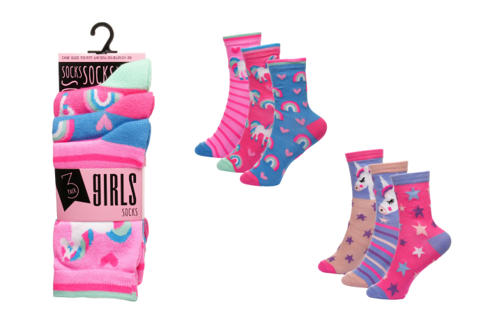 Girls Socks - Pack of 3