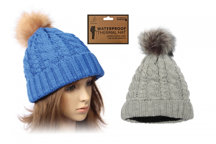 Ladies Waterproof Bobble Hat - Otterdene Products