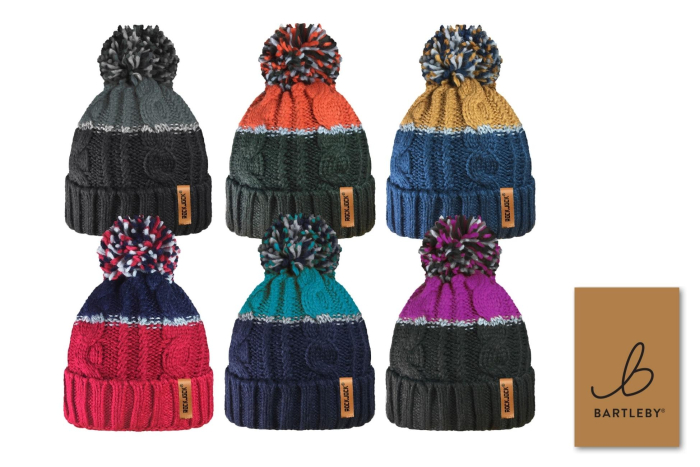 Unisex 2 Tone Bobble Hat