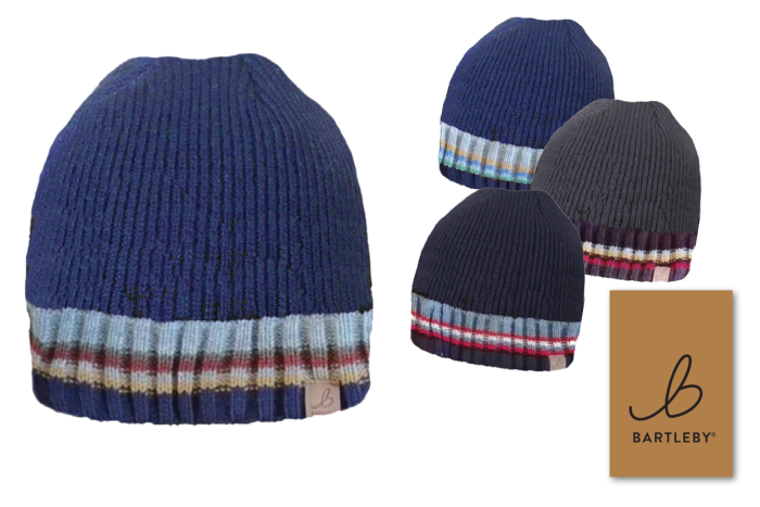 Mens Striped Beanie Hat