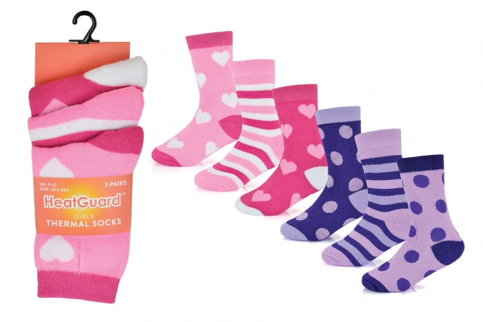 Girls Printed Thermal Socks 