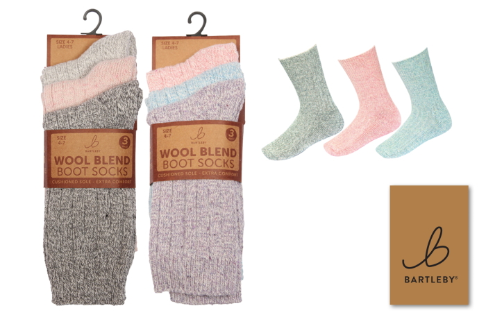 Ladies Wool Blend Boot Socks