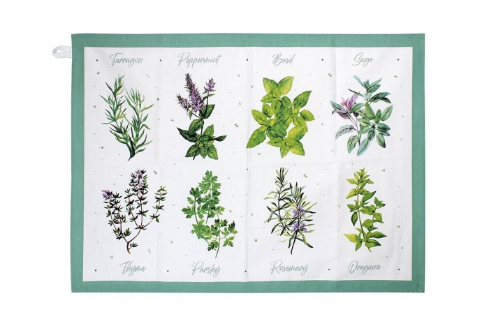 Garden Herb Tea Towel