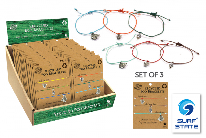 Recycled Eco Bracelet - Set of 3