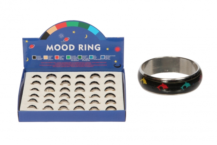 Dolphin Print Mood Ring - In Display
