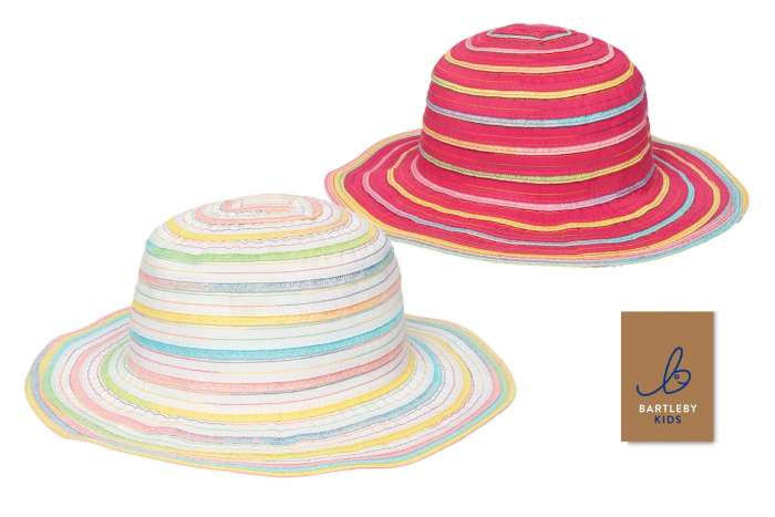 Girls Striped Sun Hat 