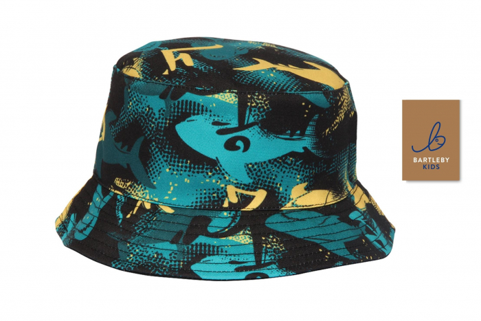 Childs Shark Print Bucket Hat