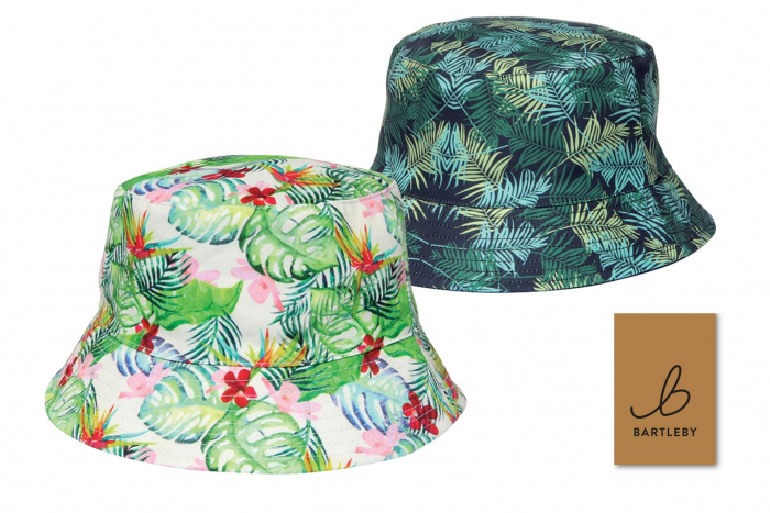 Adult Leaf Print Bucket Hat 