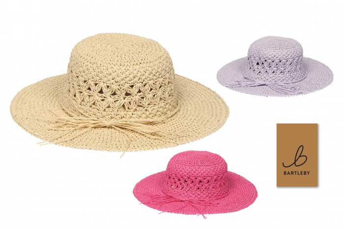 Ladies Crochet Wide Brim Hat 