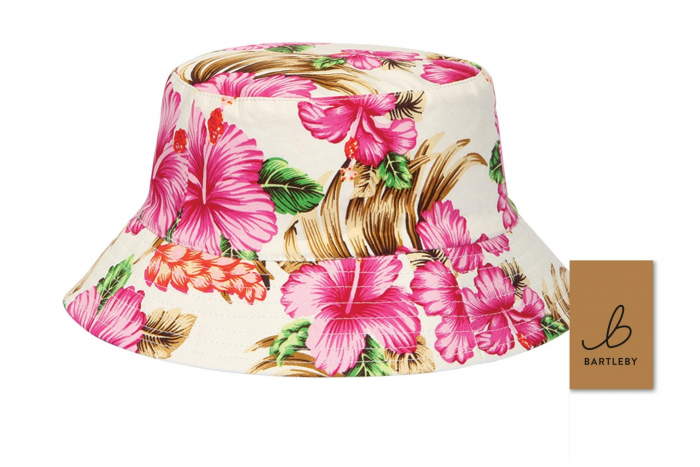 Adult Hibiscus Print Bucket Hat