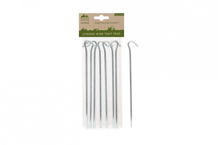 9.5'' Wire Tent Pegs - 10 Pack