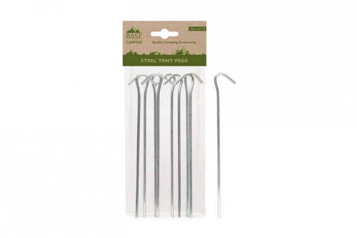 8'' Wire Tent Pegs - 10 Pack