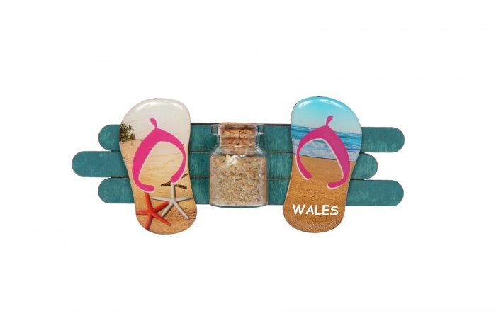 Flip Flops/Bottle Magnet - Wales