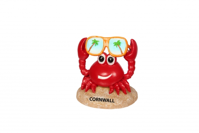 Crab & Sunglasses Resin Figure - Cornwall