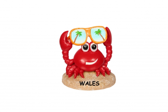 Crab & Sunglasses Resin Figure - Wales