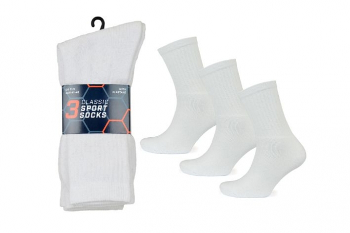 White Sports Trainer Socks 
