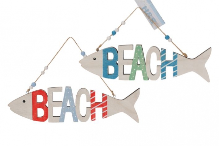 Hanging Fish/Beach Plaque
