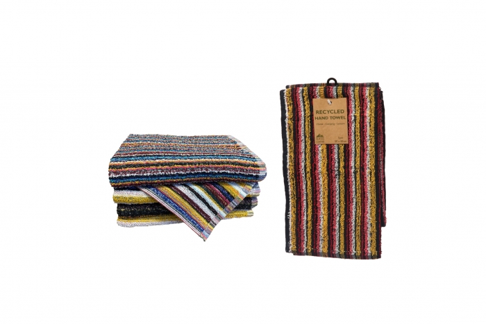 Striped Recycled Hand Towel