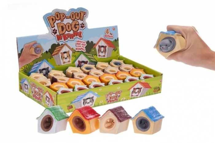 Squeeze & Pop Dog in Kennel