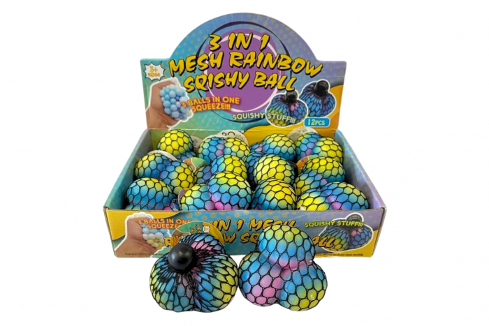 Mesh Rainbow Squeeze Ball