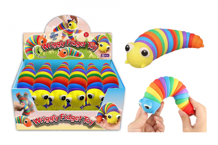 Rainbow Fidget Caterpillar - In Display