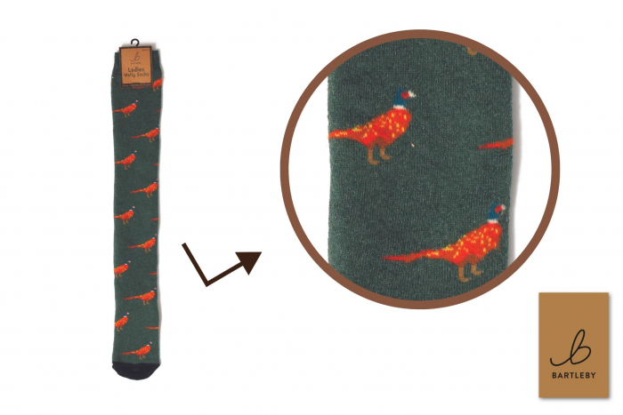 Funky Welly Socks - Country Pheasant