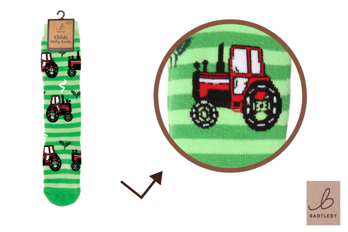 Funky Welly Socks - Little Tractor