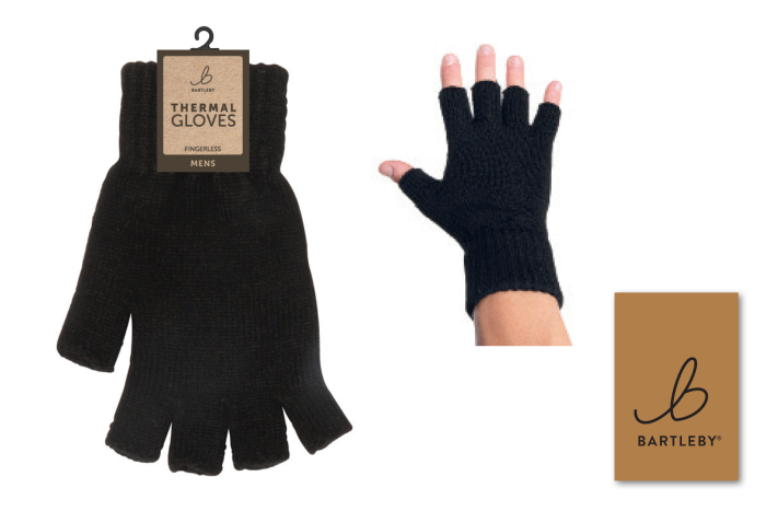 Mens Thermal Fingerless Gloves