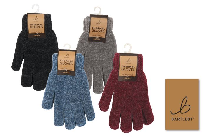 Ladies Chenille Gloves